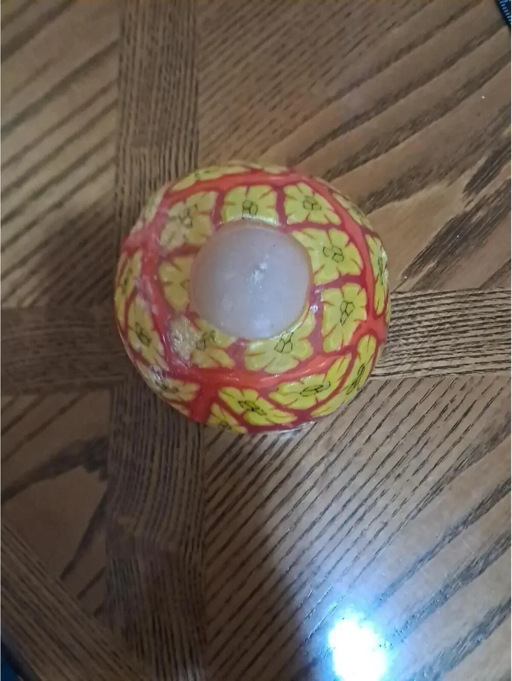 Vintage‎ 90s psychedelic Mushroom Candle. Hand Made. Unused, Unburned